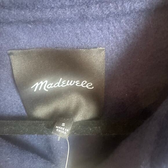 Madewell Double-Faced Rounded-Sleeve Jacket Long Sleeve True Midnight Size S NWT - Picture 12 of 12